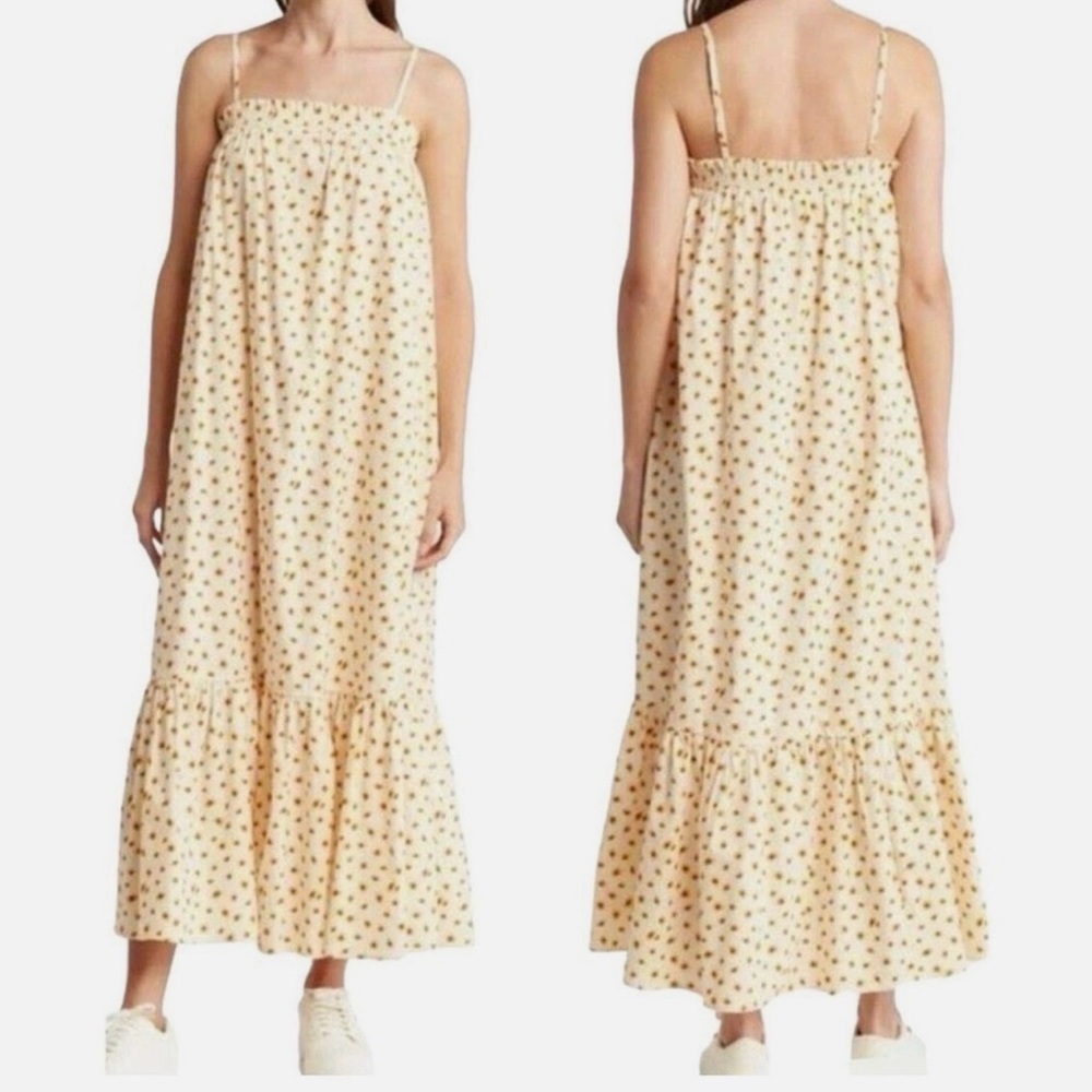 Weworewhat smocked ditsy daisies dress